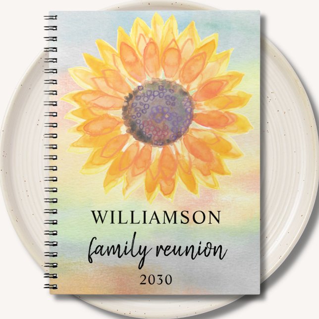 Benutzerdefinierter Familienname Sunflower Family  Notizblock (Von Creator hochgeladen)