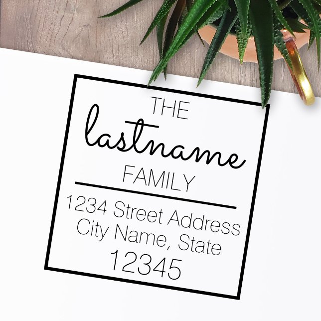 Benutzerdefinierter Familienname und Rücksendeadre Permastempel (Von Creator hochgeladen)