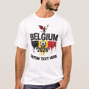Benutzerdefinierter Fan des belgischen Nationalfuß T-Shirt