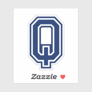 Benutzerdefinierter Farbbuchstabe Q sportive Uni S Aufkleber