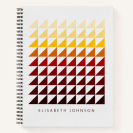 Benutzerdefinierter farbenfroher geometrischer Nam Notizbuch
