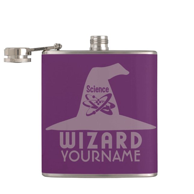 Benutzerdefinierter Farbflasche des Science Wizard Flachmann (Geöffnet)
