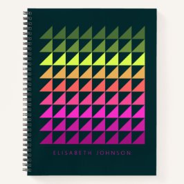 Benutzerdefinierter Farbiger Geometrischer Name Pi Notizbuch