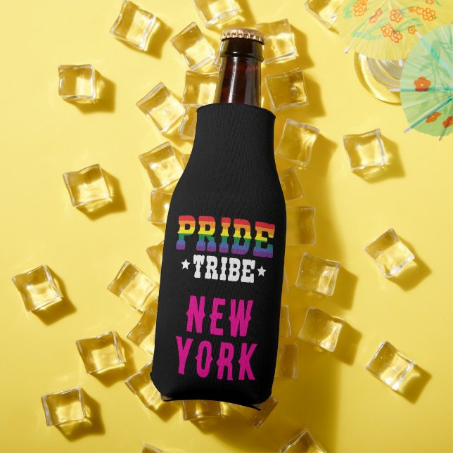 Benutzerdefinierter farbiger LGBTQ+-Regenbogenprim Flaschenkühler (In Situ Sommer)