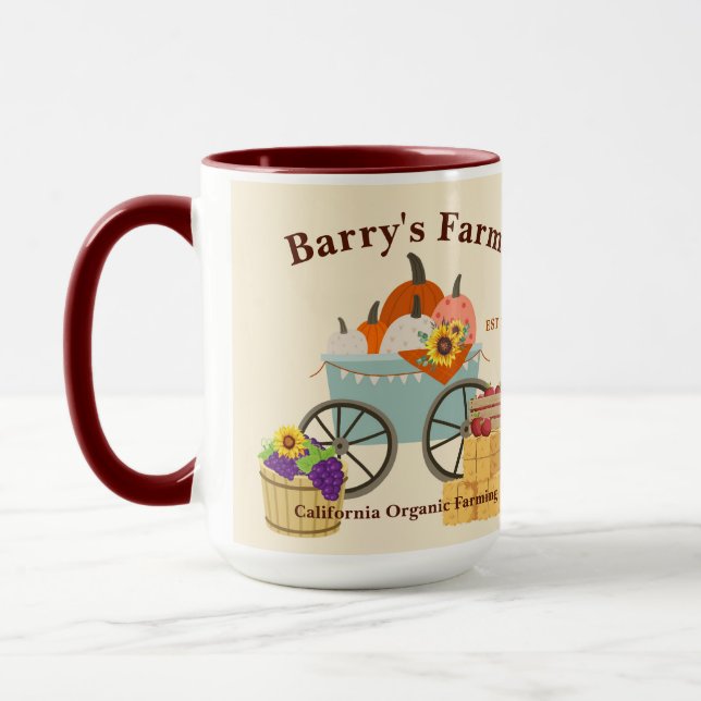 Benutzerdefinierter Farmspaß Tasse (Links)