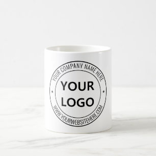 Benutzerdefinierter Firmen-Logo-Name Website Busin Kaffeetasse