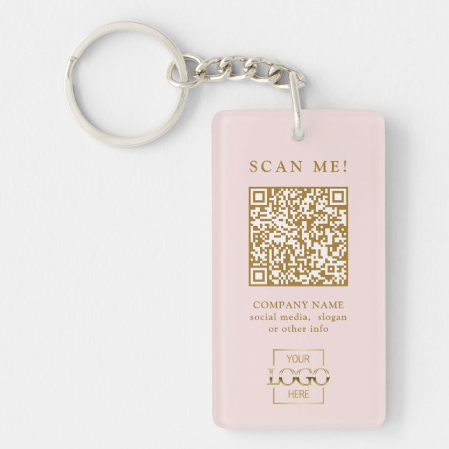 Benutzerdefinierter firmengebundener QR-Code mit m Schlüsselanhänger (Vorderseite)