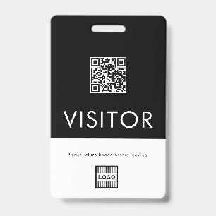 Benutzerdefinierter Firmenlogo-QR-Code-Besucherabz Ausweis
