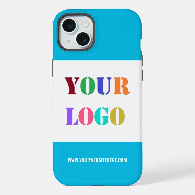 Benutzerdefinierter Firmenlogo-Text iPhone-Hülle F iPhone 15 Plus Hülle (Rückseite)