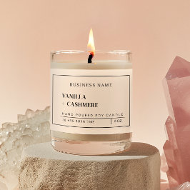 Benutzerdefinierter Firmenname Blush-Pink-Kerze-Ve Lebensmitteletikett