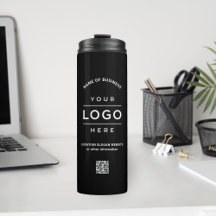 Benutzerdefinierter Firmenname QR-Code Logo schwar