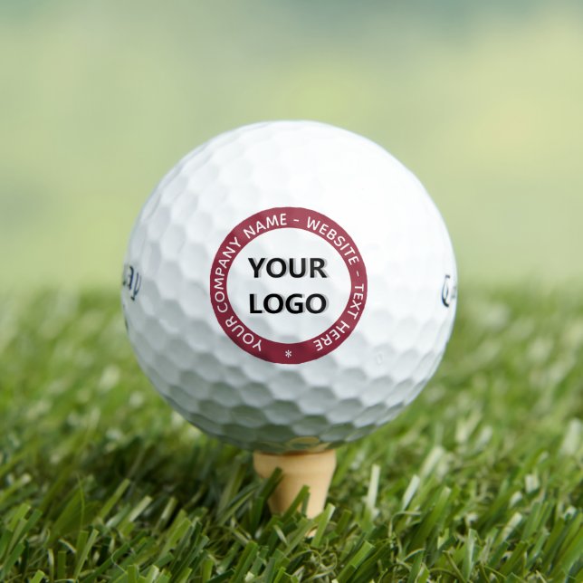 Benutzerdefinierter Firmenname Text Briefmarke Gol Golfball (Insitu T-Shirt)