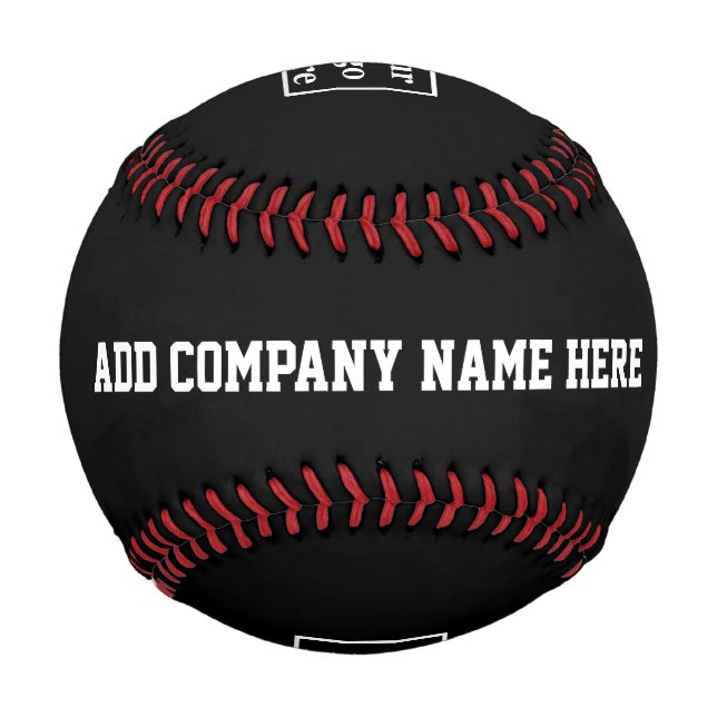 Benutzerdefinierter Firmenname und Ihr Logo hier i Baseball (Rückseite)