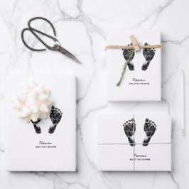Benutzerdefinierter Footprint | Hochladen des Baby Geschenkpapier Set