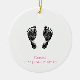 Benutzerdefinierter Footprint | Hochladen des Baby Keramik Ornament