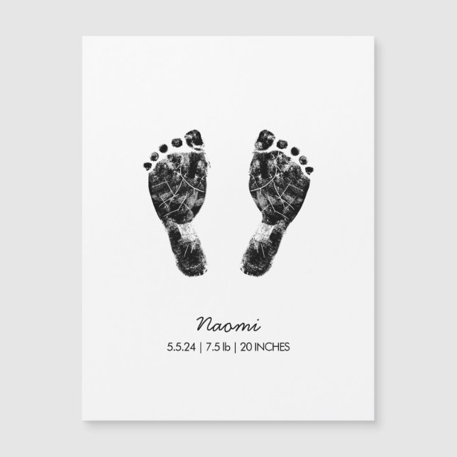 Benutzerdefinierter Footprint | Hochladen des Baby Magnetkarte (Vorderseite)