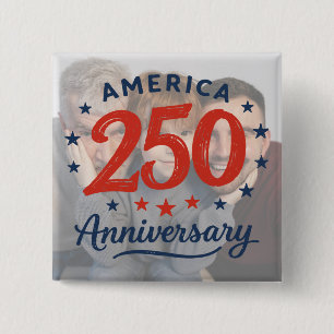 Benutzerdefinierter Foto-Amerika-250-Jahr-Jubiläum Button
