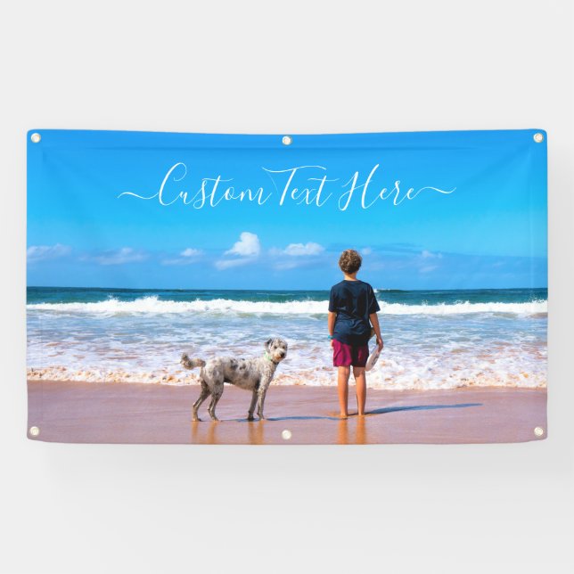 Benutzerdefinierter Foto-Banner mit Foto und Text Banner (Horizontal)