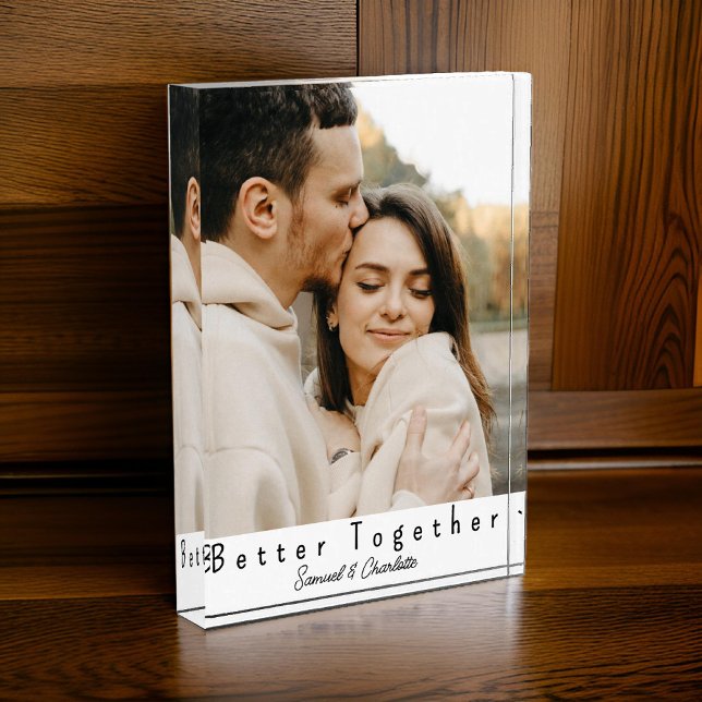 Benutzerdefinierter Foto-Block besser zusammen Hoc Fotoblock (wedding gift for couples, anniversary photo gift, home decor photo block, custom photo keepsake)