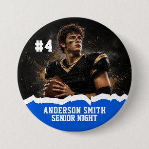 Benutzerdefinierter Foto-Football-Senior-Night-But Button