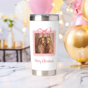 Benutzerdefinierter Foto-Frohe Weihnachten-Isolier Thermobecher
