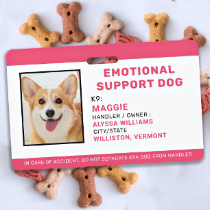 Benutzerdefinierter Foto-ID Emotionaler Support-Do Ausweis
