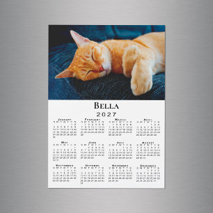 Benutzerdefinierter Foto-Name 2027 Kalender Magnet