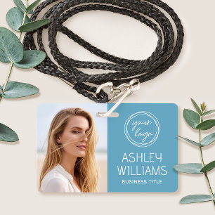 Benutzerdefinierter Foto Name Firmenlogo Mitarbeit Ausweis