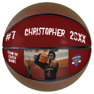 Benutzerdefinierter Foto-Player-Name, Nummer, Team Basketball