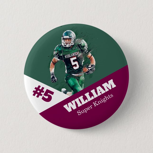 Benutzerdefinierter Foto-Sportschalter / Button-Fu Button (Vorderseite)