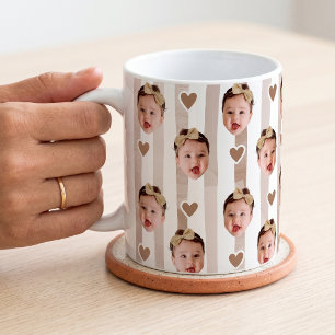 Benutzerdefinierter Foto-Streifenbecher Süßes Ba Kaffeetasse