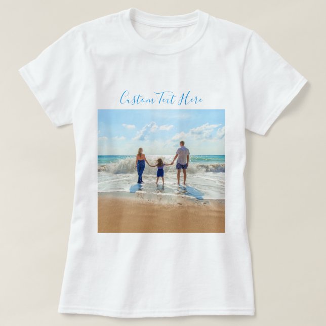 Benutzerdefinierter Foto-T - Shirt mit Ihren Fotos (Design vorne)
