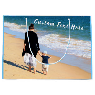 Benutzerdefinierter Foto Text MAMAS für Fotos der Große Geschenktüte