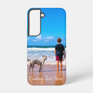Benutzerdefinierter Foto-Text mit Fotos für Hausti Samsung Galaxy Hülle