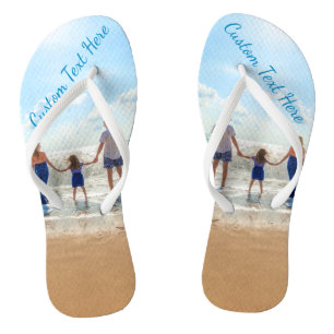 Benutzerdefinierter Foto-Text spiegelt Ihre Foto i Flip Flops
