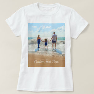 Benutzerdefinierter Foto Text T - Shirt - Ihr Desi