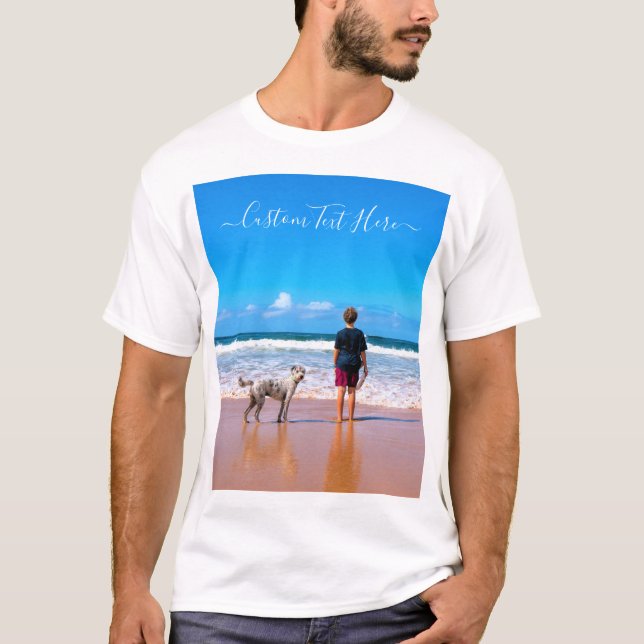 Benutzerdefinierter Foto Text T - Shirt Ihre Haust (Vorderseite)