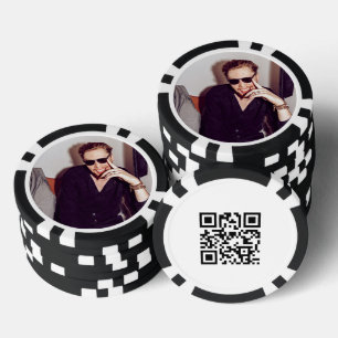 Benutzerdefinierter Foto-Werbe-QR-Code doppelseiti Pokerchips