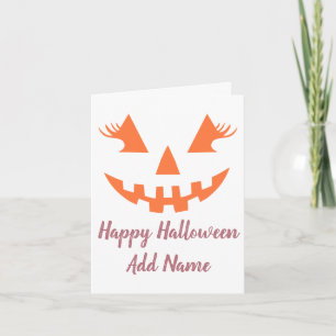 Benutzerdefinierter Fröhlicher Halloween-Kürbis mi Karte