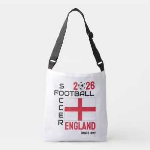 Benutzerdefinierter Fußball ENGLAND ANY YEAR Tragetaschen Mit Langen Trägern