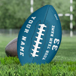 Benutzerdefinierter Fußball mit Name Team Name Football<br><div class="desc">Benutzerdefinierter Fußball mit Name, Nummer und Teamname. Personalisieren Sie es mit Ihrem Namen, Teamname, Nummer und Jahr - optional. Der Text ist eine trendige weiße Typografie. Sie können jeden Text auf dem Fußball ändern oder löschen. Ein perfektes Geschenk für Fußballspieler, Teamkollegen, Trainer, Freunde und Familie. Tolle Erinnerung an Ihren Lieblingssport....</div>