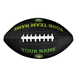 Benutzerdefinierter Fußball-Name und Teamname Logo Football