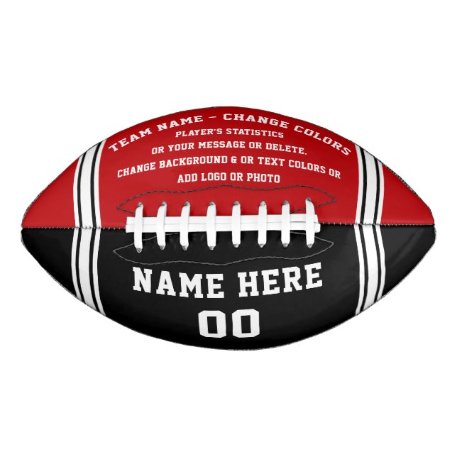 Benutzerdefinierter Fußballball, Ihr TEXT, FARBEN  Football (Vorderseite)