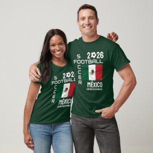 Benutzerdefinierter Fußballfan MEXICO T-Shirt