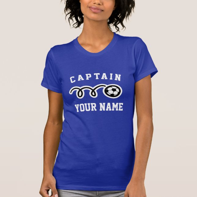 Benutzerdefinierter Fußballmannschaftskapitän im S T-Shirt (Vorderseite)