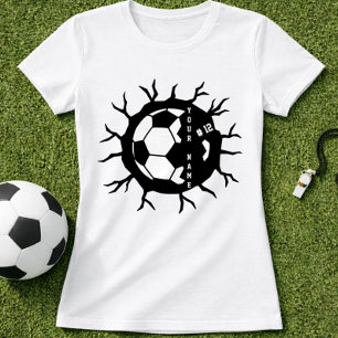 Benutzerdefinierter Fußballspieler-Name Paint Spla T-Shirt