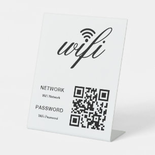 Benutzerdefinierter gebrandeter WLAN-Netzwerk-QR-C Sockelschild