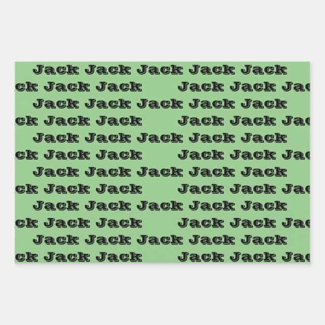 Benutzerdefinierter Geburtsname Geschenkpapier Set (Vorderseite)