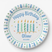 Benutzerdefinierter Geburtstag blauer Junge Papier