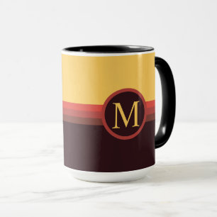 Benutzerdefinierter Gelb Rot Marone Schwarz Farbbb Tasse